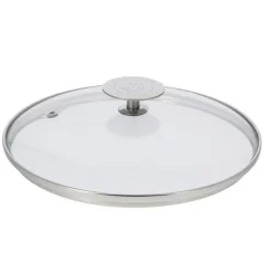Couvercle en verre avec bouton inox 32cm - De Buyer