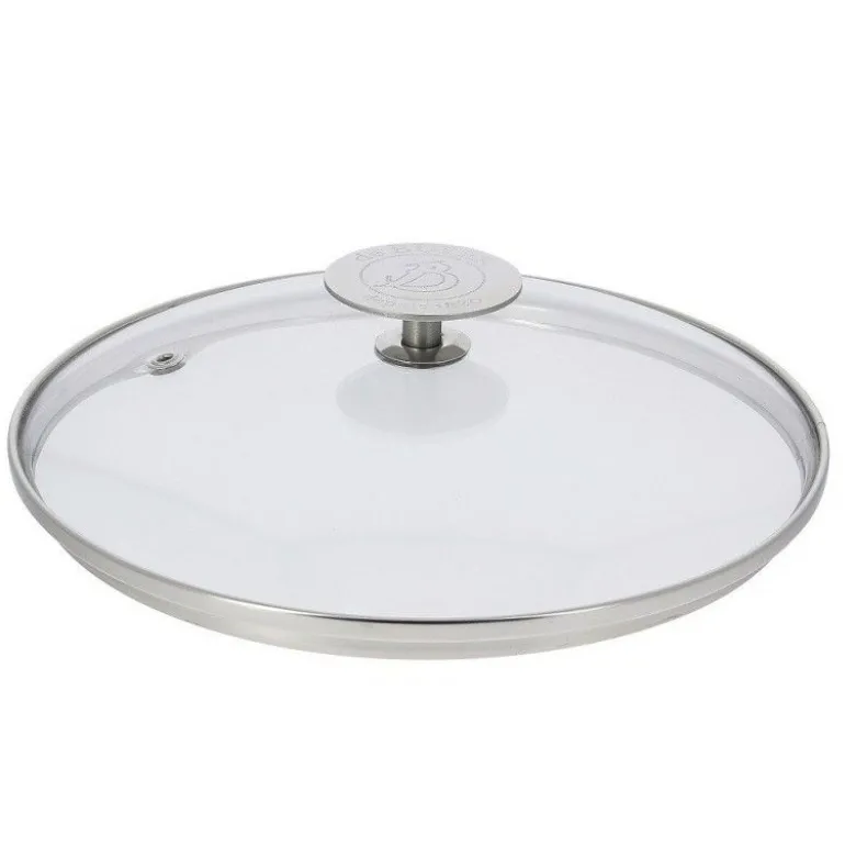 Couvercle en verre avec bouton inox 32cm - De Buyer