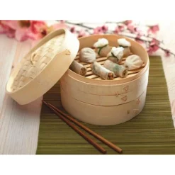 Cuit-vapeur bambou 2 niveaux - Kitchen Craft