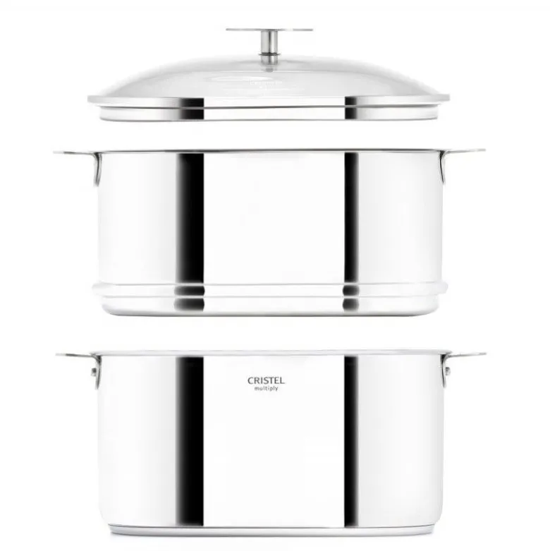 Cuit vapeur Biome 20cm anse bois de hêtre - Cristel