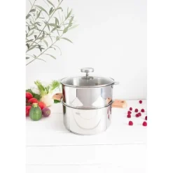 Cuit vapeur Biome 20cm anse bois de hêtre - Cristel