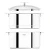 Cuit vapeur Biome 24cm anse bois de hêtre - Cristel