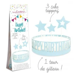 Déco gâteau Happy Birthday - ScrapCooking