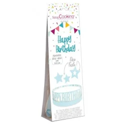 Déco gâteau Happy Birthday - ScrapCooking