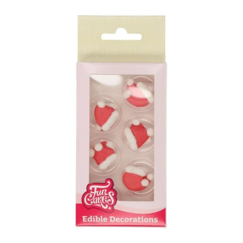 Décoration en sucre Père Noël x8 - Funcakes
