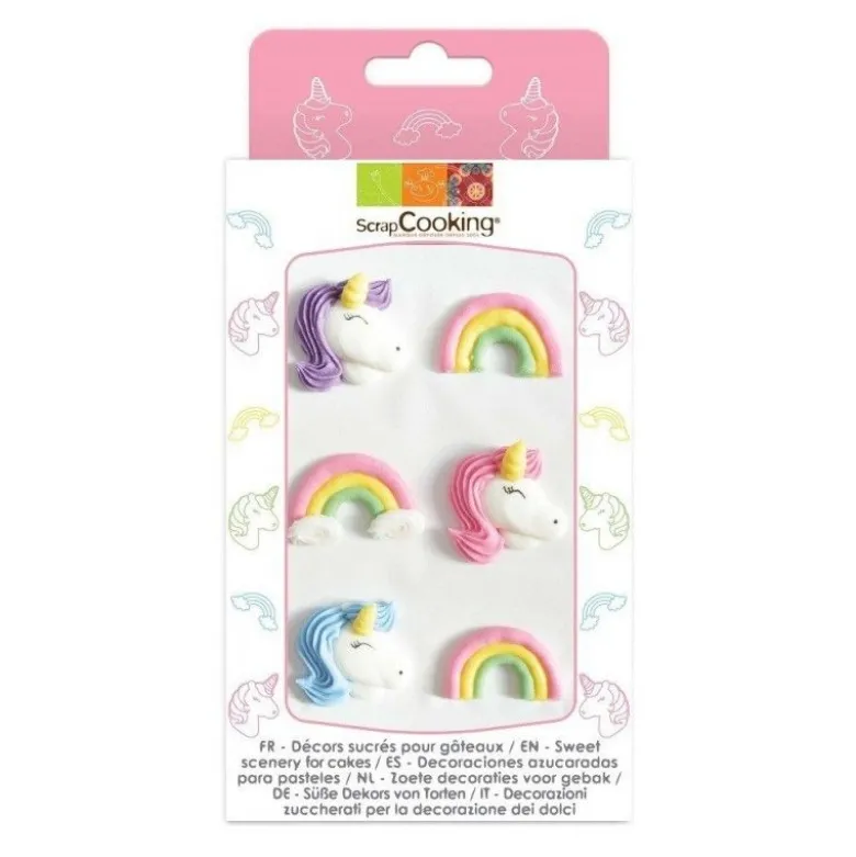 Décoration sucre Licorne x6 - ScrapCooking
