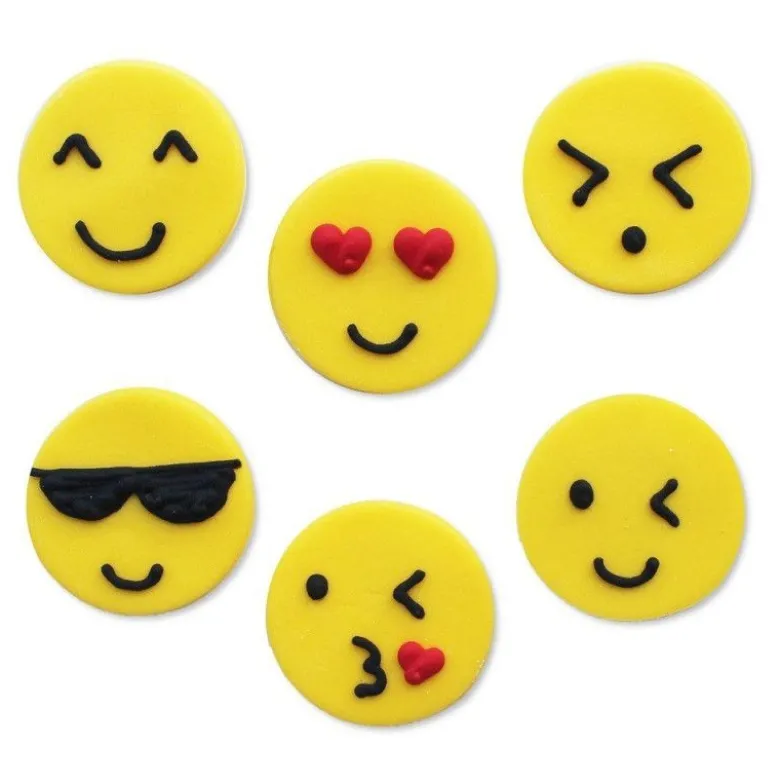 Décor en sucre smiley x6 - Anniversary House
