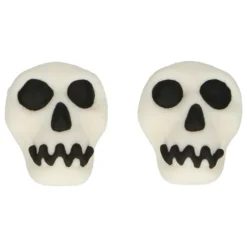 Décors en Pâte à Sucre Tête de Mort (x8) - Funcakes
