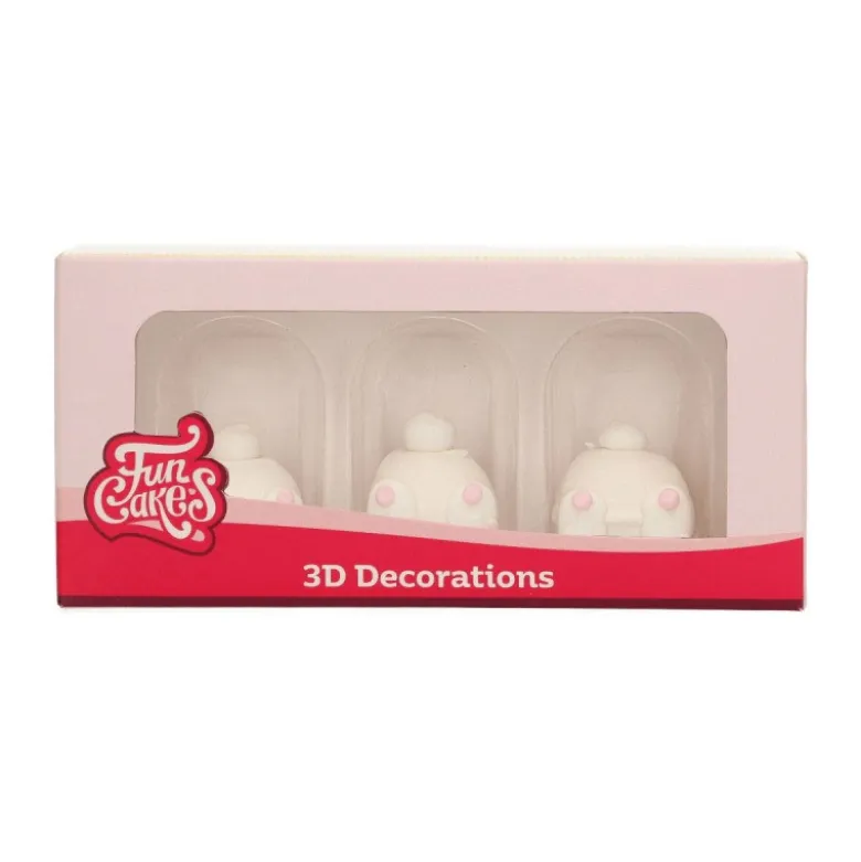 Décors en Sucre Queues de lapin (x3) - Funcakes