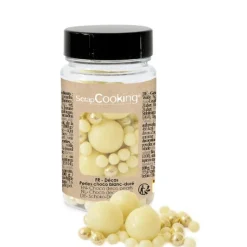 Décors Perles Chocolat Blanc et Dorées - ScrapCooking