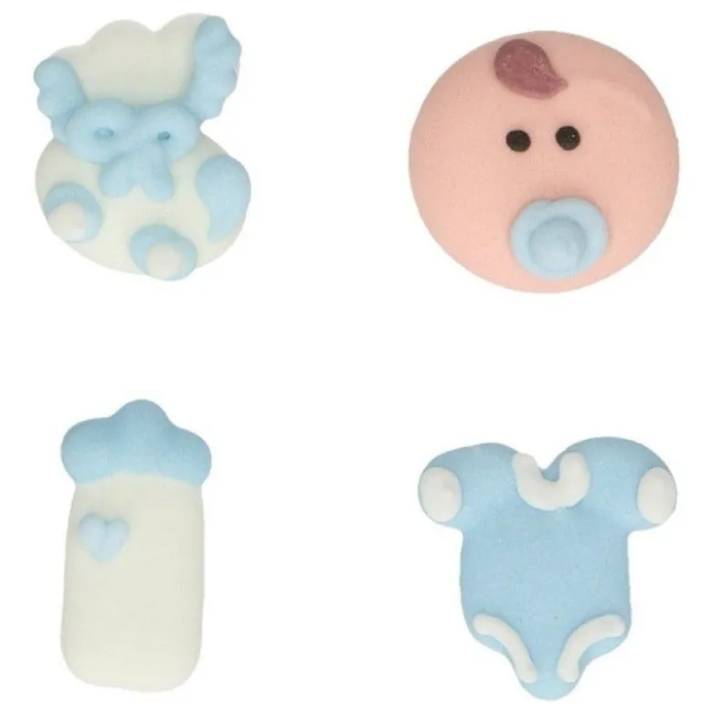 Décors sucre Bébé garçon x8 - FunCakes