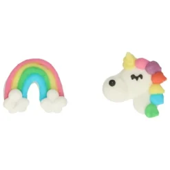 Décors sucre Licorne & Arc-en-ciel x12 - FunCakes