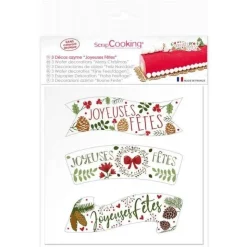 Décos azymes Joyeuses fêtes - ScrapCooking