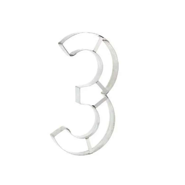 Découpoir Chiffre 3 inox Number Cake