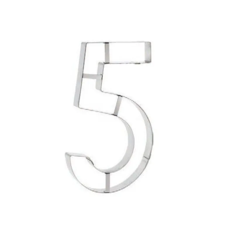 Découpoir Chiffre 5 inox Number Cake