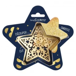 Découpoir et embosseur bois Etoile - ScrapCooking