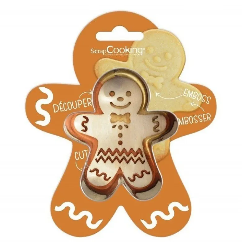 Découpoir et embosseur bois Gingerman - ScrapCooking