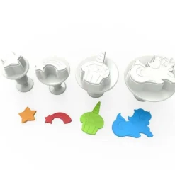 Découpoir éjecteur Licorne x4 - Dekofee