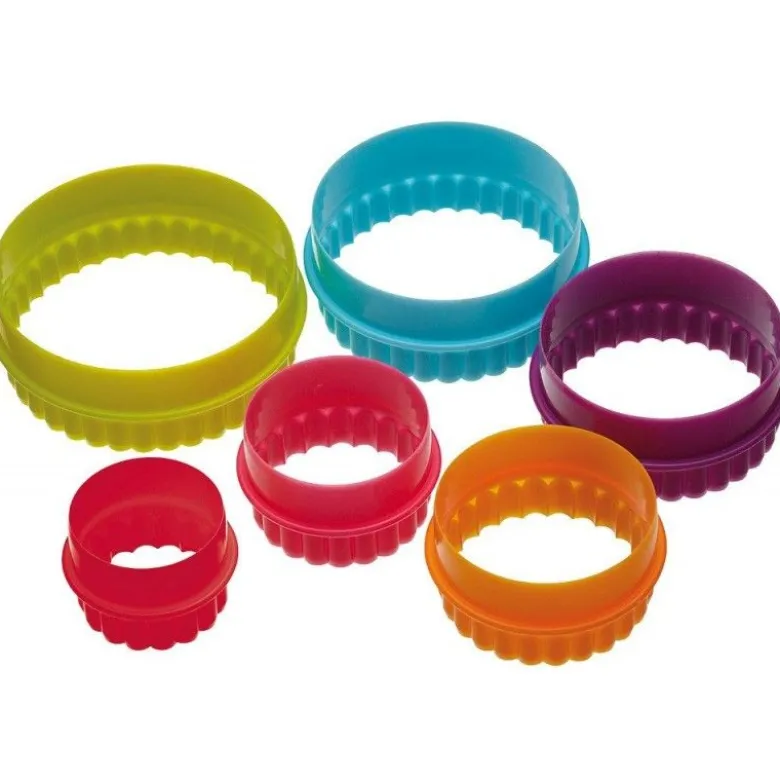 Découpoirs gigognes ronds cannelés x6 Colourworks - Kitchen Craft