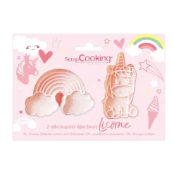 Découpoirs éjecteurs Licorne - Scrapcooking