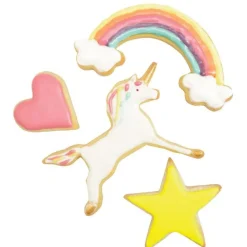 4 Découpoirs Thème Licorne Inox - Scrapcooking