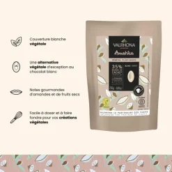DDM Courte Chocolat de Couverture Blanc Amatika 35% 250g - Valrhona