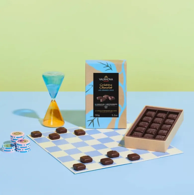 DDM Courte Coffret 15 Carrés Chocolat Noir Grands Crus - Valrhona
