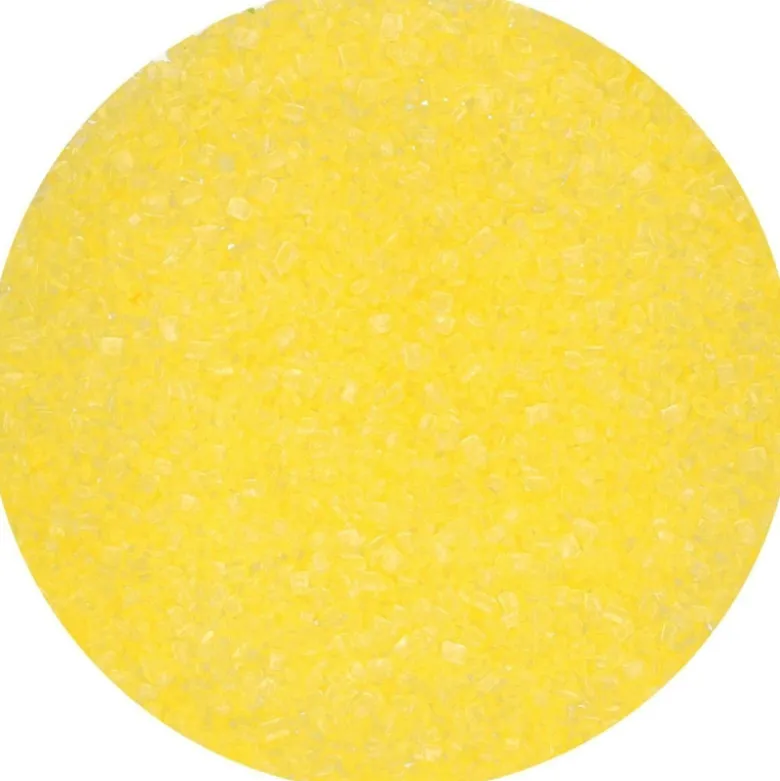 DDM Courte Paillette cristaux sucre jaune 80g - FunCakes