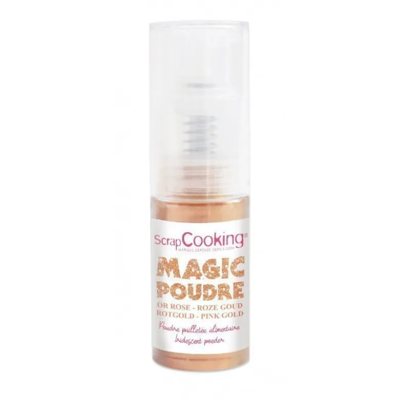 DDM Courte Spray colorant or rose Magic poudre 7g colorant alimentaire de surface - ScrapCooking