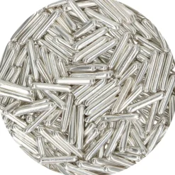 DDM Dépassée Bâtons de sucre métalliques Argent 70g - FunCakes