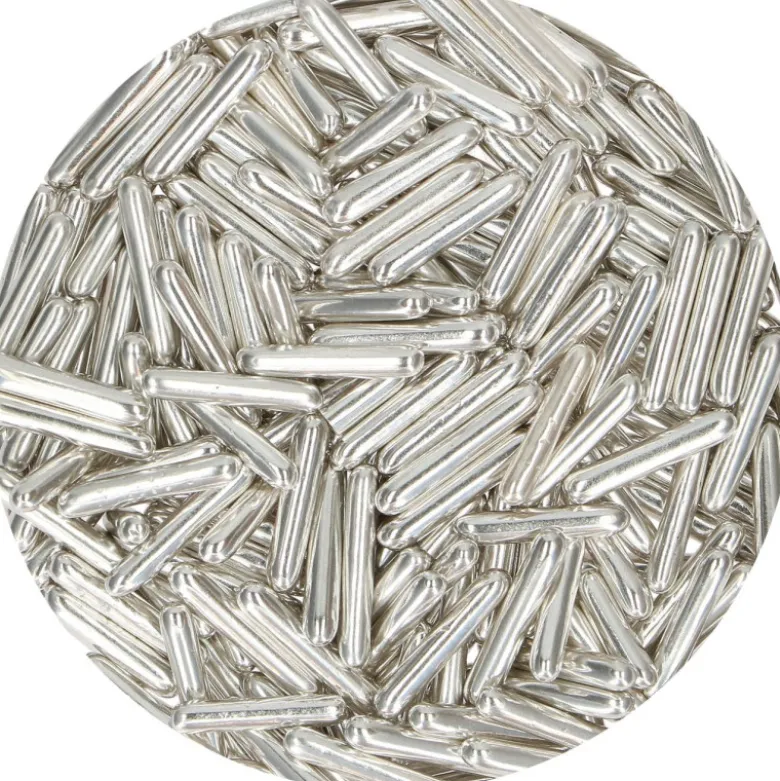 DDM Dépassée Bâtons de sucre métalliques Argent 70g - FunCakes