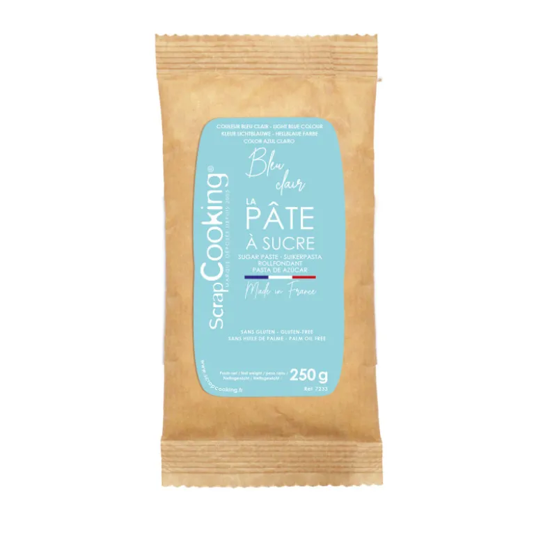 DDM Dépassée Pâte a sucre bleu clair 250g - ScrapCooking