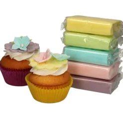 DDM Dépassée Pâte à sucre couleur pastel 100g x5 - FunCakes