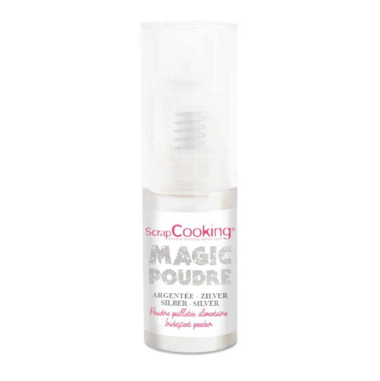 DDM Dépassée Spray colorant argent Magic poudre 10g colorant alimentaire de surface - ScrapCooking