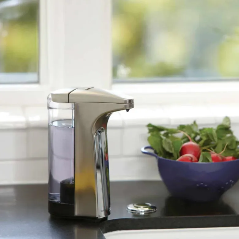 Distributeur de savon automatique nickel brossé - Simplehuman
