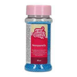 DLUO Dépassée Mini billes en sucre Bleu 80g - FunCakes