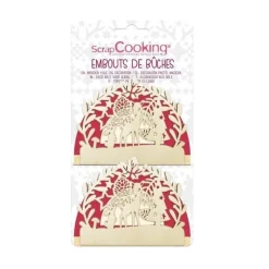Embout de bûche en bois Forêt Enchantée x2 - ScrapCooking