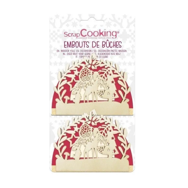Embout de bûche en bois Forêt Enchantée x2 - ScrapCooking