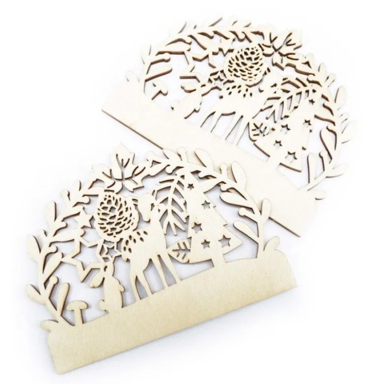 Embout de bûche en bois Forêt Enchantée x2 - ScrapCooking