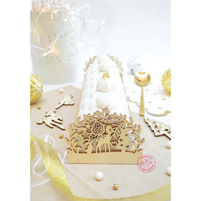 Embout de bûche en bois Forêt Enchantée x2 - ScrapCooking