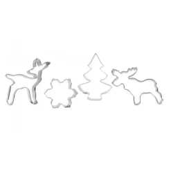 Emporte-pièce inox Noël Nordic x4 - Patisse