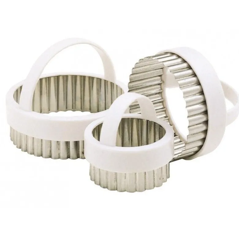 Emporte-pièce inox rond cannelé x3 - Kitchen Craft