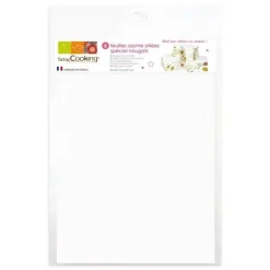 Feuille azyme striée pour nougat x6 - ScrapCooking