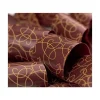 Feuille de transfert chocolat arabesque dorée x10