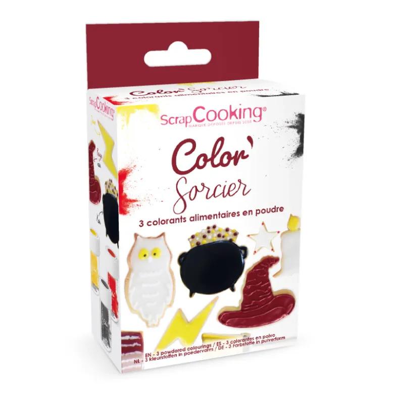 FIN DE SERIE 3 Colorants Poudre Sorcier - ScrapCooking
