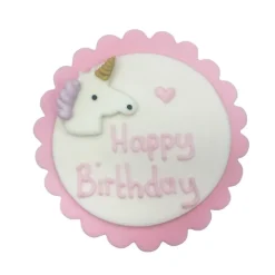 FIN DE SERIE Décoration sucre Licorne Happy Birthday - Anniversary House