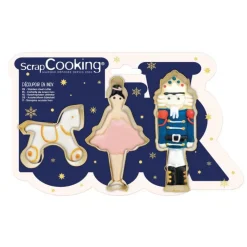 FIN DE SERIE Emporte-pièces Casse Noisette x3 - Scrapcooking