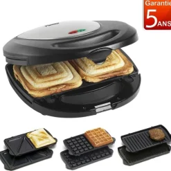 FIN DE SERIE Gaufrier, gril et croque-monsieur 3 en 1 - Bestron