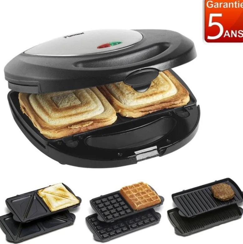 FIN DE SERIE Gaufrier, gril et croque-monsieur 3 en 1 - Bestron