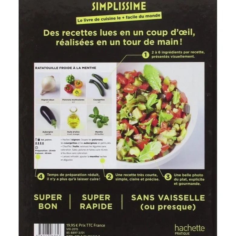 FIN DE SERIE Livre recettes Simplissime - Hachette Cuisine